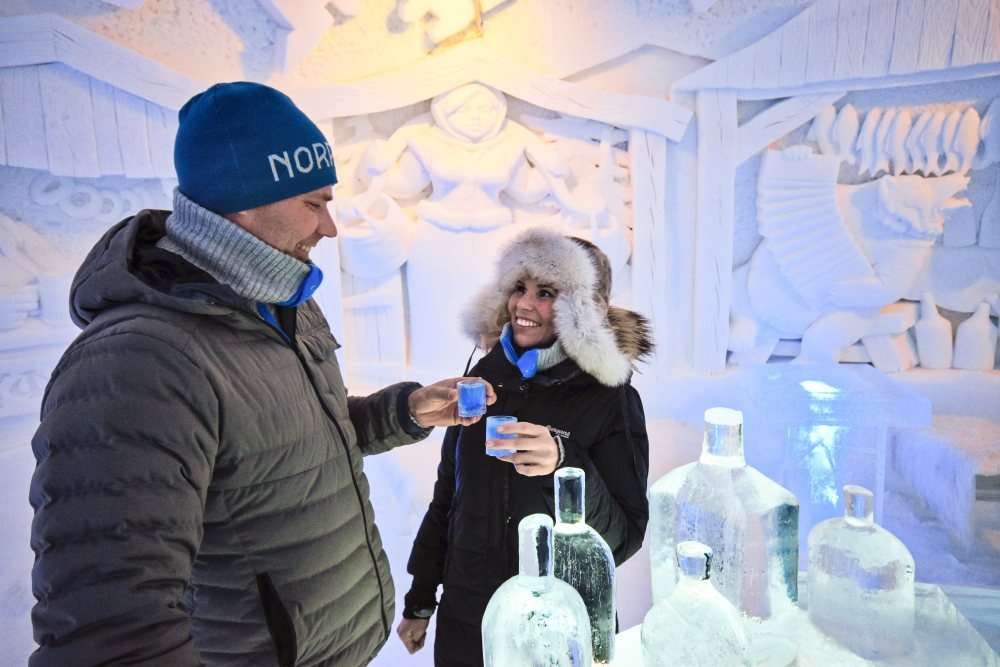 Drink in the icebar